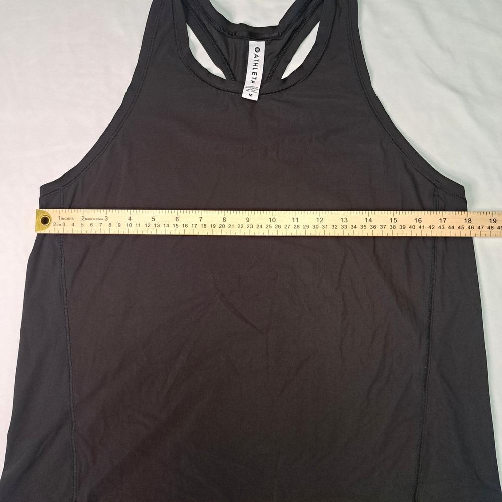 Athleta Women's Black Racerback Tank M Classic Gym Soft Stretchy Comfy Workout - Picture 2 of 6